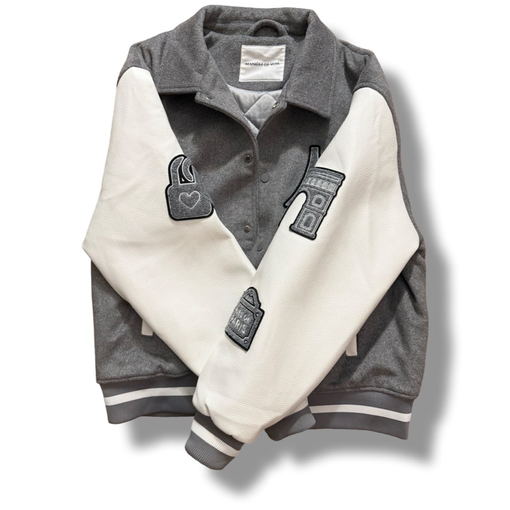 Gray And White Varsity Jacket - image 2